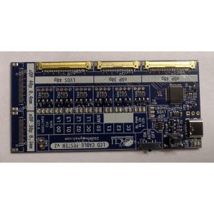 Тестер шлейфов eDP & LVDS матриц ASCCT-v2.01-2024 с аккумулятором (LCD cable tester v2.01-2024 LVDS 30 pin, LVDS 40 pin, eDP 30 pin & eDP 40 pin с шагом 0,4 и 0,5 мм)