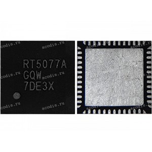 Микросхема RichTek RT5077A, RT5077AGQW, RT5077A-GQW WQFN-52 WQFN6x6-52 Power Management IC for INTEL GLK Platform