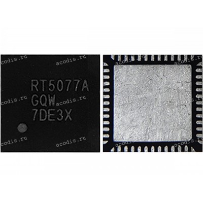 Микросхема RichTek RT5077A, RT5077AGQW, RT5077A-GQW WQFN-52 WQFN6x6-52 Power Management IC for INTEL GLK Platform