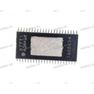 Микросхема Texas Instruments TAS5634, TAS5634D, TAS5634DDVR SOP-44, HTSSOP-44 300-W Stereo / 600-W Mono HD Digital Input, 58V Class-D Amplifier Power Stage