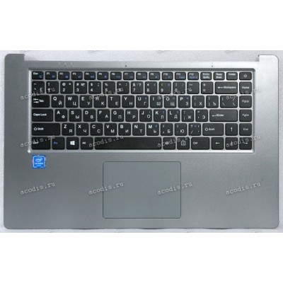 Keyboard Digma EVE 15 C423 ES5069EW + topcase (MB300-11-1 YJ-807) ES5069EW SP17451 (Black/Silver/Matte/RUO)