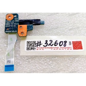 Power Button board & cable HP 15-DH0, 17-W  (p/n: LS-H483P 4550VF32L01)