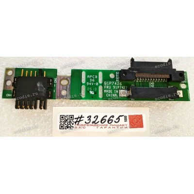 Battery Connector Board Lenovo ThinkPad T40s, R50s,  R51  (p/n:91P7426)