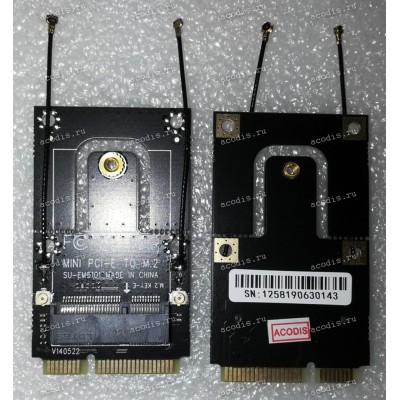 Переходник Mini PCI-E в NGFF M.2 "E key" SU-EM5101 для WiFi / Bluetooth Intel AX200, 9260, 8265, 8260, BCM94352Z, DW1560