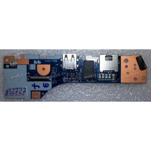 Power switch, USB, RJ-45 & SD-Card board Lenovo ThinkPad E480, E485 (EE480 NS-B421 Rev:1.0, 01LW175, 02DL621)