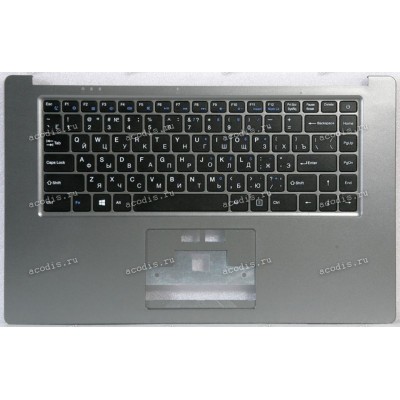 Keyboard Digma EVE 15 C419 ES5065EW + topcase (300-11-1 YJ-807) ES5065EW SP17571 (Black/Silver/Matte/RUO)