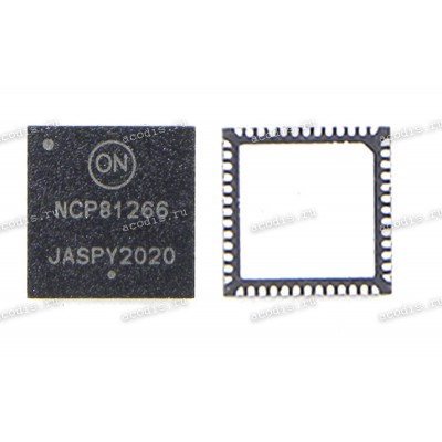 Микросхема ON Semiconductor NCP81266, NCP81266MNTXG, NCP81266AMNTXG QFN52 (Asus p/n: 06095-02570000) 6x6, 0.4P CASE 485BE 6 + 2 Phase Output Controller with SVID Interface for Notebook and Ultrabook CPU Applications NEW original