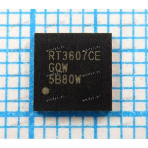 Микросхема RichTek RT3607CE, RT3607CEGQW, RT3607CE-GQW WQFN6x6-56 Multi-Phase PWM Controller for CPU Core Power Supply