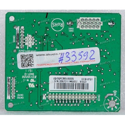 Mainboard Asus LMT 18,5" 1366x768 VS197DE MB (BOE 4850 TPV 756GQFCB0US005 (04020-00145300, 715G6912-M01-003-004L) Chips TSUNU19BR6-1, RT8290A