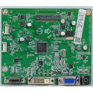 Mainboard Asus LMT 23,6" 1920x1080 VS247HR MB C3C4 X PJT TPV 756GQECB0U1003 (04020-00023600, CBPREV3U1Q1, 715G5870-M01-B03-004M) Chips NT68773HUMFG-HB, APA2176A, RT8290A
