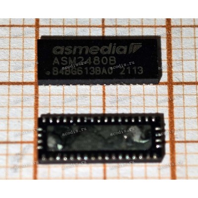 Микросхема ASMedia ASM2480B с разбора - QFN-42 8 channel, 2:1 Mux/DeMux Switch with siganls enable