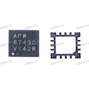 Микросхема Anpec APW8743C, 8743C, APW8743CQBI-TRG QFN-16, TQFN3x3 16B DOWN CONVERTER (Asus p/n: 06018-03800000) NEW original HV Dual Channels POL for Intel TGL VNN & V1P05A
