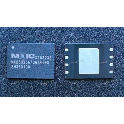 Микросхема MXIC MX25U25673GZ4I40, MX25U25673GZ4140 8-WSON (8x6mm 3.4 x 4.3EP) 1.8V, 256M-BIT [x 1/x 2/x 4] CMOS MXSMIO (SERIAL MULTI I/O) FLASH MEMORY