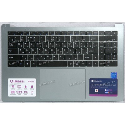Keyboard Irbis NB266 черная с темно-серебрстым топкейсом, русифицировнная +Topcase, Б/У