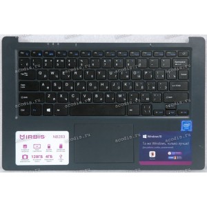 Keyboard Irbis NB283 черная с темно-синим топкейсом, русифицировнная +Topcase, Б/У Keyboard Irbis NB283 черная с темно-синим топкейсом, русифицировнная +Topcase, Б/У