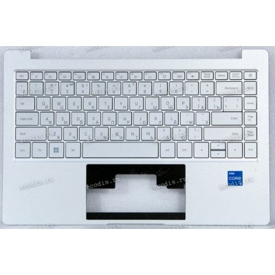 Palmrest Machenike MachCreator 14 Intel Gen 11 MC-14i511320HF60HSM00RU, MC-14i711390HF60HSM00RU, IP3 серебристый (DOK-6502D, NB-17 6502D, XN1-Y-G141, AMR11965-PCT1336U-6-FT9369-S-210416, ZENIA/CN1G-140M) с нерабочей клавиатурой