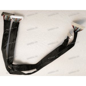 LCD LVDS шлейф мониторный 2(два) кабеля 40 pin, шаг 0.8 mm, длина 590 mm + 30 pin, шаг 1.0 mm, длина 390 mm Asus PB277Q LVDS CABLE TPV 395GLM4040X5120000 (14011-01610000) NEW original