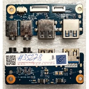 USB & Audio board Clevo W670SRQ, DNS W650SH,  W655SF, 0801186, GigaByte P15F, Q2556, Q2756, iRU W670SH (2ZR13-01104-C40S, 6-71-W6508-D05, E114139)