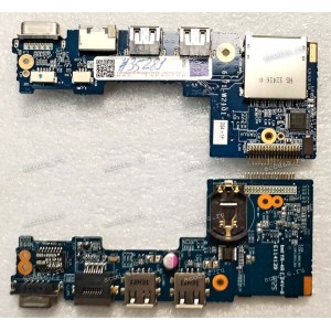 USB & VGA & RJ-45 & Cardreader board Clevo W210CUQ, DNS W210, W210CUQR, IRU M1110, M1115, M111Q, Gigabyte Q2006 (6-71-W2101-D04-1#, 2ZR11-01417-C40S, 6-71-M111-D03)