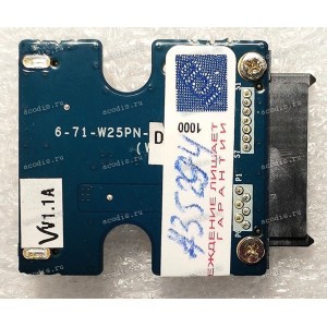CD-ROM interface board Clevo W650SH, W670SRQ, DEXP Atlas H151, H155, H167, DNS 0801186, 0802116, 0808055, W650, W650SH, W670SF, W670SR, GigaByte Q2556N, iRU W655SF, RoverBook Nautilus G02, Terra Mobile 1749 - Type 1 (2ZR12-00503-C40S, 6-71-W670N-D02, 6-71