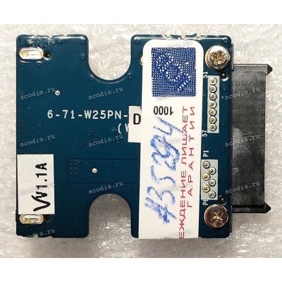 CD-ROM interface board Clevo W650SH, W670SRQ, DEXP Atlas H151, H155, H167, DNS 0801186, 0802116, 0808055, W650, W650SH, W670SF, W670SR, GigaByte Q2556N, iRU W655SF, RoverBook Nautilus G02, Terra Mobile 1749 - Type 1 (2ZR12-00503-C40S, 6-71-W670N-D02, 6-71