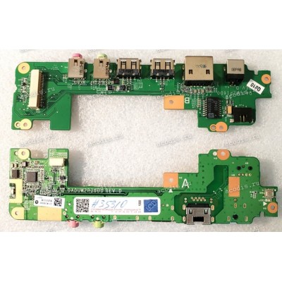 DC Jack board & USB & Audio & RJ-45 & Power botton Gigabyte Q1000C, Positivo Mobo 4000 Totel, 4010, 4020, 4040, N450, Haier X208, CASPER UW2 (2ZR09-02102-Q00S) DA0UW2PI6D0 REV: D Chips Atheros 8132W-AL1E
