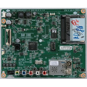 Mainboard LG 43LF510V (EBU63478102, LD55A EAX66408103 (1.0), EBL61660301 TDJN-G101D, 502L00SU-0003) Chips LG XD ENGINE LGE2136, Toshiba TC58NVG0S3…., DT1641AS, NTP7515