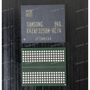 Микросхема Samsung K4ZAF325BM-HC14 GDDR6 2GB (Asus p/n: 03014-00020000, 03014-00020200) GDDR6 512*32 14 1.35/1.25/1.20V FBGA180 Микросхема Samsung K4ZAF325BM-HC14 GDDR6 2GB (Asus p/n: 03014-00020000, 03014-00020200) GDDR6 512*32 14 1.35/1.25/1.20V FBGA180