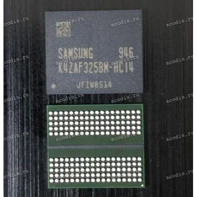 Микросхема Samsung K4ZAF325BM-HC14 GDDR6 2GB (Asus p/n: 03014-00020000, 03014-00020200) GDDR6 512*32 14 1.35/1.25/1.20V FBGA180