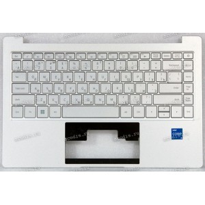 Keyboard Machenike MachCreator 14 Intel Gen 11 MC-14i511320HF60HSM00RU, MC-14i711390HF60HSM00RU, IP3 + topcase серебристая в серебристом топкейсе c подсветкой и БЕЗ тачпада (DOK-6502D, NB-17 6502D, XN1-Y-G141, AMR11965-PCT1336U-6-FT9369-S-210416, ZENIA/CN