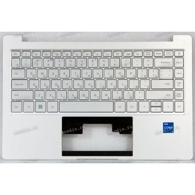 Keyboard Machenike MachCreator 14 Intel Gen 11 MC-14i511320HF60HSM00RU, MC-14i711390HF60HSM00RU, IP3 + topcase серебристая в серебристом топкейсе c подсветкой и БЕЗ тачпада (DOK-6502D, NB-17 6502D, XN1-Y-G141, AMR11965-PCT1336U-6-FT9369-S-210416, ZENIA/CN