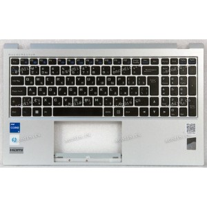 Keyboard Machenike MachCreator-E Intel Gen 11 MC-Ei511300HF60HSMS0R2, MC-Ei711370HF60HSMS0R2 + topcase чёрная в серебристом топкейсе (6-39-NS513-011-M, 6-78-NS51MU02-011-HL1 8-BJBBKJE, 6-39-NS512-011, 6-39-NS502-01C-1, 6-39-NS502-03 1, 6-39-NS502-05 1, WG