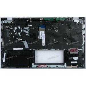 Keyboard Machenike MachCreator-E Intel Gen 11 MC-Ei511300HF60HSMS0R2, MC-Ei711370HF60HSMS0R2 + topcase чёрная в серебристом топкейсе (6-39-NS513-011-M, 6-78-NS51MU02-011-HL1 8-BJBBKJE, 6-39-NS512-011, 6-39-NS502-01C-1, 6-39-NS502-03 1, 6-39-NS502-05 1, WG
