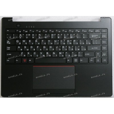 Keyboard Гравитон Н14И-ТП, Machenike 14, ThundeRobot 14, XN23-140P + topcase чёрная в чёрном топкейсе с тачпадом и колонками БЕЗ подсветки (AMR12869-PCT1366U-X6) русифицированная original