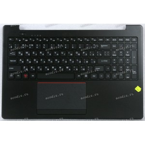 Keyboard Гравитон Н15И-ТП + topcase чёрная в чёрном топкейсе с тачпадом и колонками, с подсветкой (AMR12869-PCT1366U-X6) русифицированная original возможно так-же Гравитон Н15И-К2, ICL RAYbook Si1514, Si1512, Machenike 15, Rikor R-N-H-CPU-D-M-PSU-C, Thund