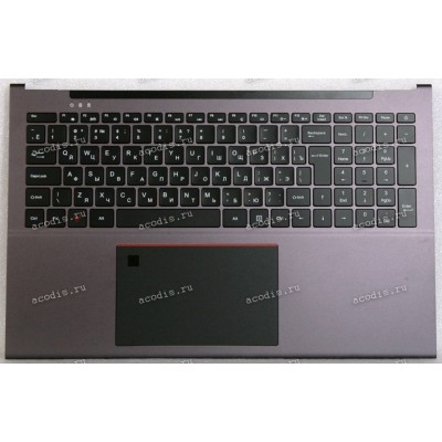 Keyboard Гравитон Н17И-Т, Machenike 17, ThundeRobot 17 + topcase чёрная в тёмно-серебристом топкейсе с тачпадом и колонками, с подсветкой (AMR14992-PCT1366U-6-FT9369-S-10-230208(Ver02), XN1G-173M, HS173 X317M UK VER:01) русифицированная original