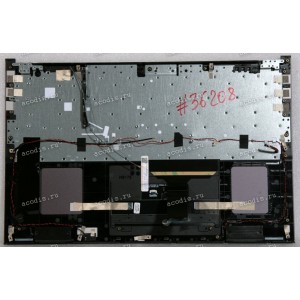 Keyboard Гравитон Н17И-Т, Machenike 17, ThundeRobot 17 + topcase чёрная в тёмно-серебристом топкейсе с тачпадом и колонками, с подсветкой (AMR14992-PCT1366U-6-FT9369-S-10-230208(Ver02), XN1G-173M, HS173 X317M UK VER:01) русифицированная original