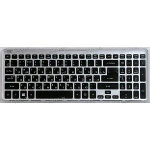 Keyboard Acer Aspire 5755G, 5830T, 5830G, V5-571 чёрная на сером русифицированная (NSK-R3KBW, 9ZN8QBWKK0R)) Keyboard Acer Aspire 5755G, 5830T, 5830G, V5-571 чёрная на сером русифицированная (NSK-R3KBW, 9ZN8QBWKK0R))