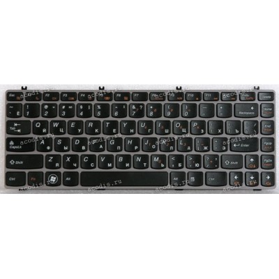 Keyboard Lenovo Y470 чёрная русифицированная (MP-10G33SU-686, 25012045, Y470-RU)