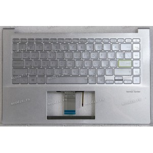Keyboard Asus X421IA-8R серебристый русифицированный (90NB0QR1-R30RU0, 39XKSTAJNF0)+Topcase