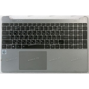 Keyboard Haier I1500SM серый чёрные клавиши, русифицированная (1510P3002, N15CS9)+Topcase