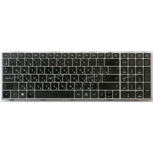Keyboard HP Probook 4540s чёрная на сером, русифицированная (701485-251, MP-10M13SU-4422)