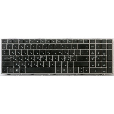 Keyboard HP Probook 4540s чёрная на сером, русифицированная (701485-251, MP-10M13SU-4422)