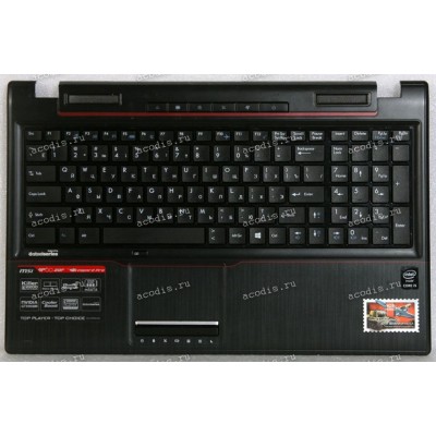 Keyboard MSI CX61, MS-16G5, MS-16GH, MSI E6205D чёрая матовая, русифицированная  (BE2P-6G4C722-TF1)+Topcase