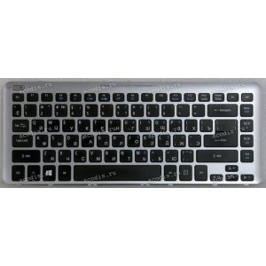 Keyboard Acer V5-431P чёрная на серебре, русифицированная (904TU07Y0R, MP-11F73SU-4424W, 604TU4000) Keyboard Acer V5-431P чёрная на серебре, русифицированная (904TU07Y0R, MP-11F73SU-4424W, 604TU4000)