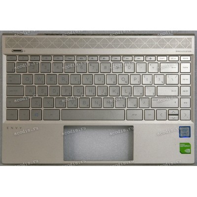 Keyboard HP Envy 13-ah, ENVY 13-ax золотистая русифицированная (L19541-251)+Topcase