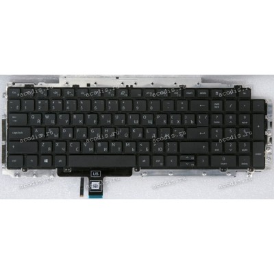 Keyboard Dell Precision 3571, 3580, 3560, 3561, 3570, P104F чёрная русифицированная с подсветкой ( 0N7N16)