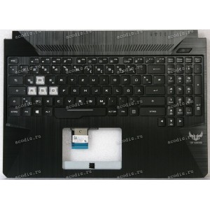 Keyboard Asus FX505DT-1A чёрая матовая, немецкая (90NR02D1-R31GE2)+Topcase Keyboard Asus FX505DT-1A чёрая матовая, немецкая (90NR02D1-R31GE2)+Topcase