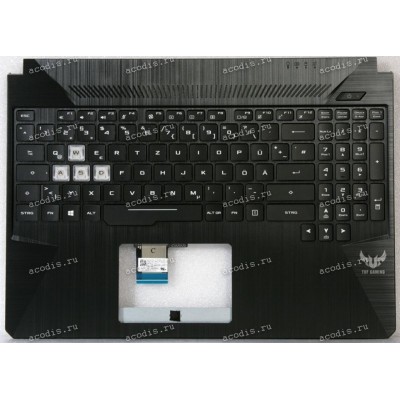 Keyboard Asus FX505DT-1A чёрая матовая, немецкая (90NR02D1-R31GE2)+Topcase