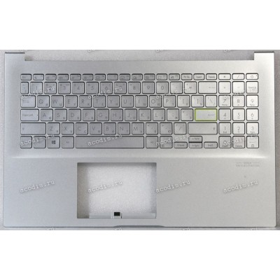 Keyboard Asus X513EA-2S серебристая русифицированная (90NB0SG2-R30RU0, 13N1-BBM0301, 13N1-BAA0M01)+Topcase
